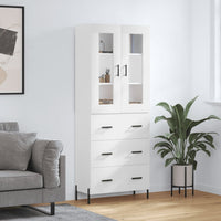 Thumbnail for Highboard Hochglanz-Weiß 69,5x34x180 cm Holzwerkstoff