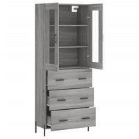 Thumbnail for Highboard Grau Sonoma 69,5x34x180 cm Holzwerkstoff