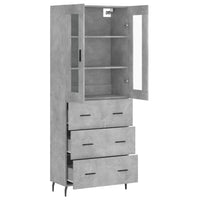 Thumbnail for Highboard Betongrau 69,5x34x180 cm Holzwerkstoff