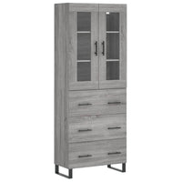 Thumbnail for Highboard Grau Sonoma 69,5x34x180 cm Holzwerkstoff