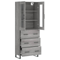 Thumbnail for Highboard Grau Sonoma 69,5x34x180 cm Holzwerkstoff