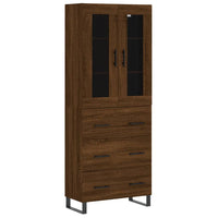 Thumbnail for Highboard Braun Eichen-Optik 69,5x34x180 cm Holzwerkstoff