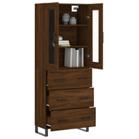 Thumbnail for Highboard Braun Eichen-Optik 69,5x34x180 cm Holzwerkstoff