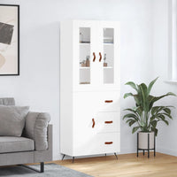 Thumbnail for Highboard Weiß 69,5x34x180 cm Holzwerkstoff