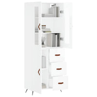 Thumbnail for Highboard Hochglanz-Weiß 69,5x34x180 cm Holzwerkstoff