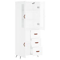 Thumbnail for Highboard Hochglanz-Weiß 69,5x34x180 cm Holzwerkstoff