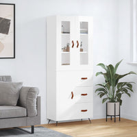 Thumbnail for Highboard Hochglanz-Weiß 69,5x34x180 cm Holzwerkstoff
