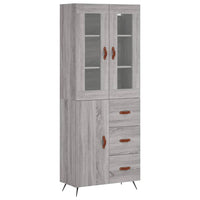 Thumbnail for Highboard Grau Sonoma 69,5x34x180 cm Holzwerkstoff