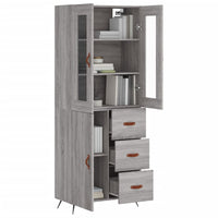 Thumbnail for Highboard Grau Sonoma 69,5x34x180 cm Holzwerkstoff