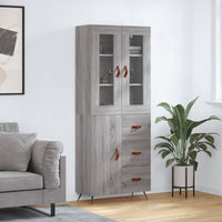 Thumbnail for Highboard Grau Sonoma 69,5x34x180 cm Holzwerkstoff