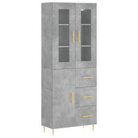 Thumbnail for Highboard Betongrau 69,5x34x180 cm Holzwerkstoff