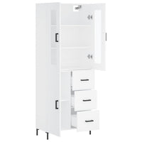 Thumbnail for Highboard Weiß 69,5x34x180 cm Holzwerkstoff