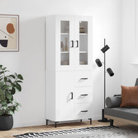 Thumbnail for Highboard Weiß 69,5x34x180 cm Holzwerkstoff