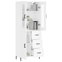 Thumbnail for Highboard Hochglanz-Weiß 69,5x34x180 cm Holzwerkstoff