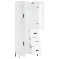 Thumbnail for Highboard Weiß 69,5x34x180 cm Holzwerkstoff