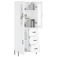 Thumbnail for Highboard Hochglanz-Weiß 69,5x34x180 cm Holzwerkstoff