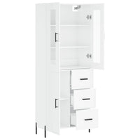 Thumbnail for Highboard Hochglanz-Weiß 69,5x34x180 cm Holzwerkstoff