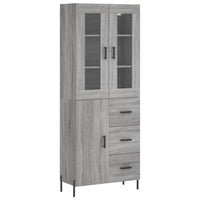 Thumbnail for Highboard Grau Sonoma 69,5x34x180 cm Holzwerkstoff