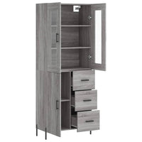 Thumbnail for Highboard Grau Sonoma 69,5x34x180 cm Holzwerkstoff