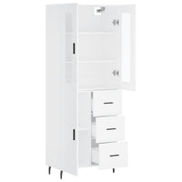 Thumbnail for Highboard Weiß 69,5x34x180 cm Holzwerkstoff