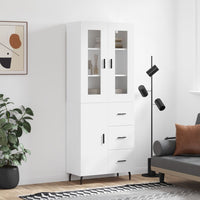 Thumbnail for Highboard Weiß 69,5x34x180 cm Holzwerkstoff