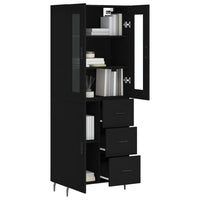 Thumbnail for Highboard Schwarz 69,5x34x180 cm Holzwerkstoff