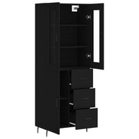 Thumbnail for Highboard Schwarz 69,5x34x180 cm Holzwerkstoff