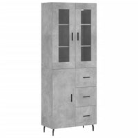 Thumbnail for Highboard Betongrau 69,5x34x180 cm Holzwerkstoff