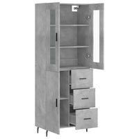 Thumbnail for Highboard Betongrau 69,5x34x180 cm Holzwerkstoff