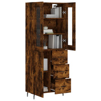 Thumbnail for Highboard Räuchereiche 69,5x34x180 cm Holzwerkstoff