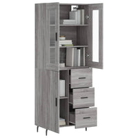 Thumbnail for Highboard Grau Sonoma 69,5x34x180 cm Holzwerkstoff