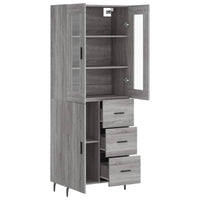 Thumbnail for Highboard Grau Sonoma 69,5x34x180 cm Holzwerkstoff