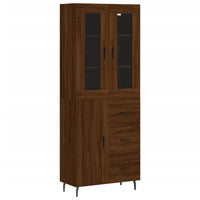 Thumbnail for Highboard Braun Eichen-Optik 69,5x34x180 cm Holzwerkstoff
