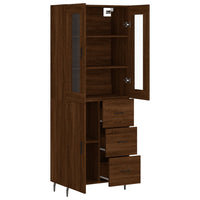 Thumbnail for Highboard Braun Eichen-Optik 69,5x34x180 cm Holzwerkstoff