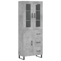 Thumbnail for Highboard Betongrau 69,5x34x180 cm Holzwerkstoff