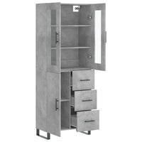 Thumbnail for Highboard Betongrau 69,5x34x180 cm Holzwerkstoff