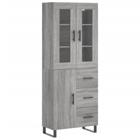Thumbnail for Highboard Grau Sonoma 69,5x34x180 cm Holzwerkstoff