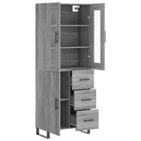 Thumbnail for Highboard Grau Sonoma 69,5x34x180 cm Holzwerkstoff