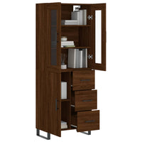 Thumbnail for Highboard Braun Eichen-Optik 69,5x34x180 cm Holzwerkstoff