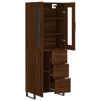 Thumbnail for Highboard Braun Eichen-Optik 69,5x34x180 cm Holzwerkstoff