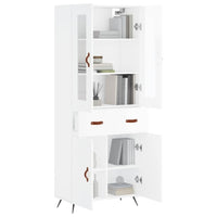 Thumbnail for Highboard Hochglanz-Weiß 69,5x34x180 cm Holzwerkstoff