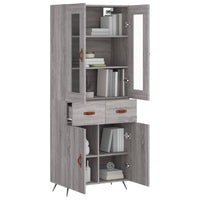 Thumbnail for Highboard Grau Sonoma 69,5x34x180 cm Holzwerkstoff