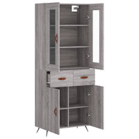 Thumbnail for Highboard Grau Sonoma 69,5x34x180 cm Holzwerkstoff