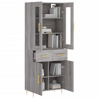 Thumbnail for Highboard Grau Sonoma 69,5x34x180 cm Holzwerkstoff