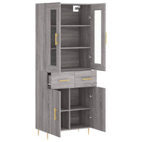 Thumbnail for Highboard Grau Sonoma 69,5x34x180 cm Holzwerkstoff