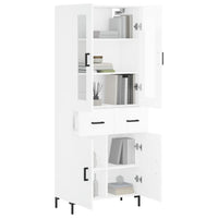 Thumbnail for Highboard Hochglanz-Weiß 69,5x34x180 cm Holzwerkstoff