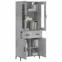 Thumbnail for Highboard Betongrau 69,5x34x180 cm Holzwerkstoff