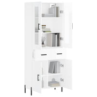 Thumbnail for Highboard Hochglanz-Weiß 69,5x34x180 cm Holzwerkstoff
