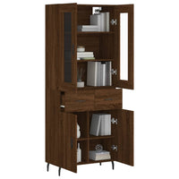 Thumbnail for Highboard Braun Eichen-Optik 69,5x34x180 cm Holzwerkstoff