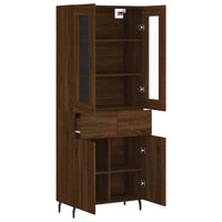 Thumbnail for Highboard Braun Eichen-Optik 69,5x34x180 cm Holzwerkstoff